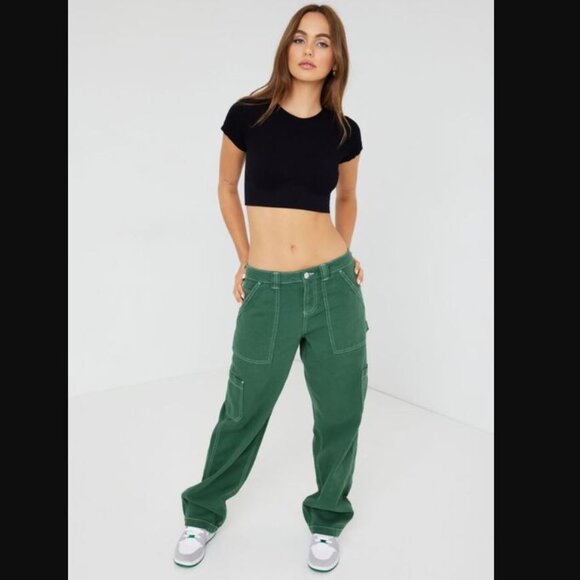 Garage Dani Carpenter Mid Rise Cotton Cargo Pants Trekking Green Size 5 - Picture 4 of 16